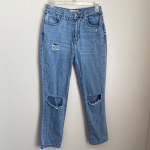pacsun distressed mom jeans, size 25 🫐
